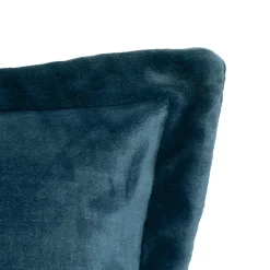 Atmosphera, cru017dateur d'intu017drieur Coussin carré flanelle (53 x 53 cm) Cuddly Bleu foncé Bleu marine Discount