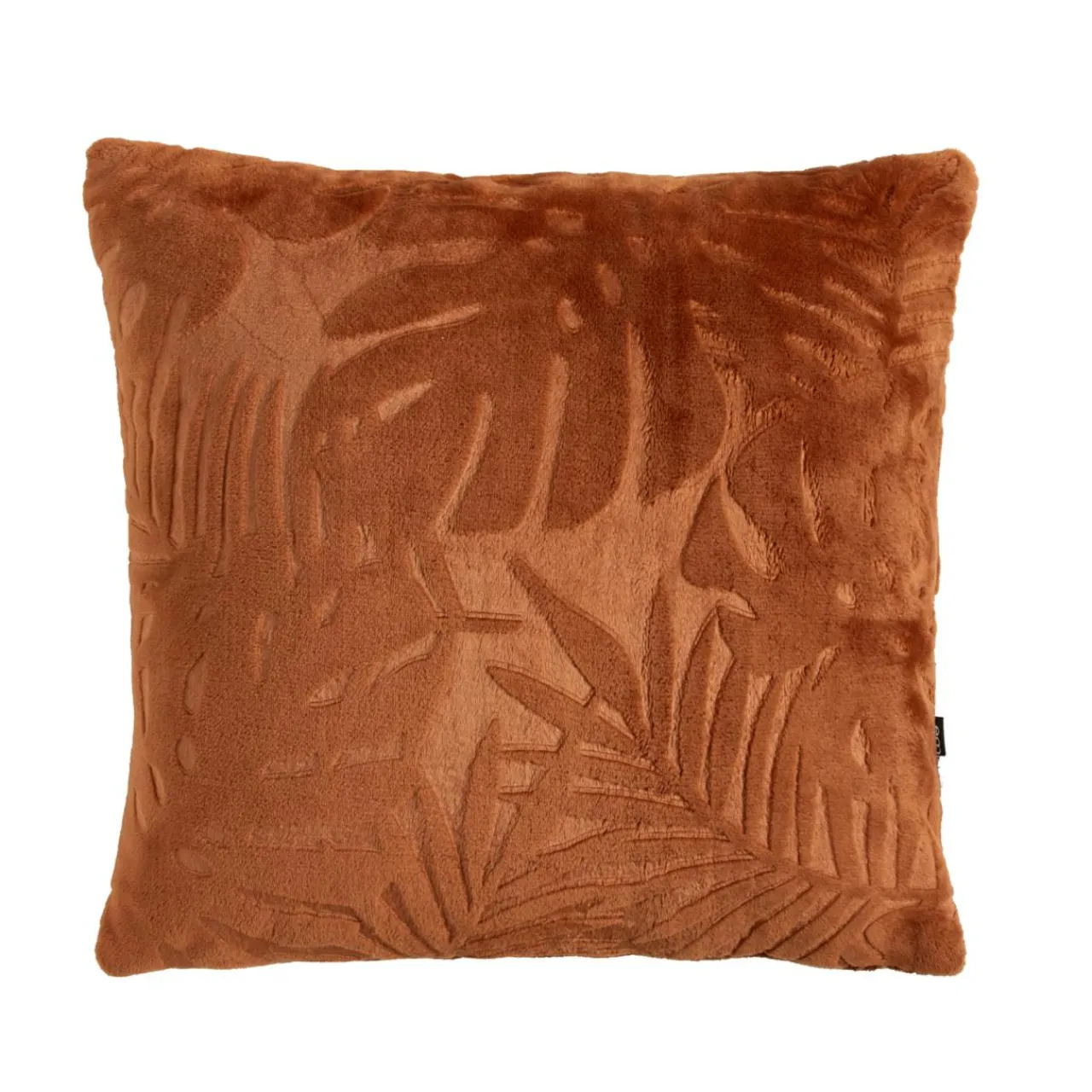 EMINZA Coussin carré flanelle (45 x 45 cm) Flore Cuivre Sale