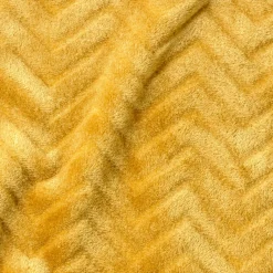 EMINZA Coussin carré flanelle (45 x 45 cm) Zag Jaune moutarde New