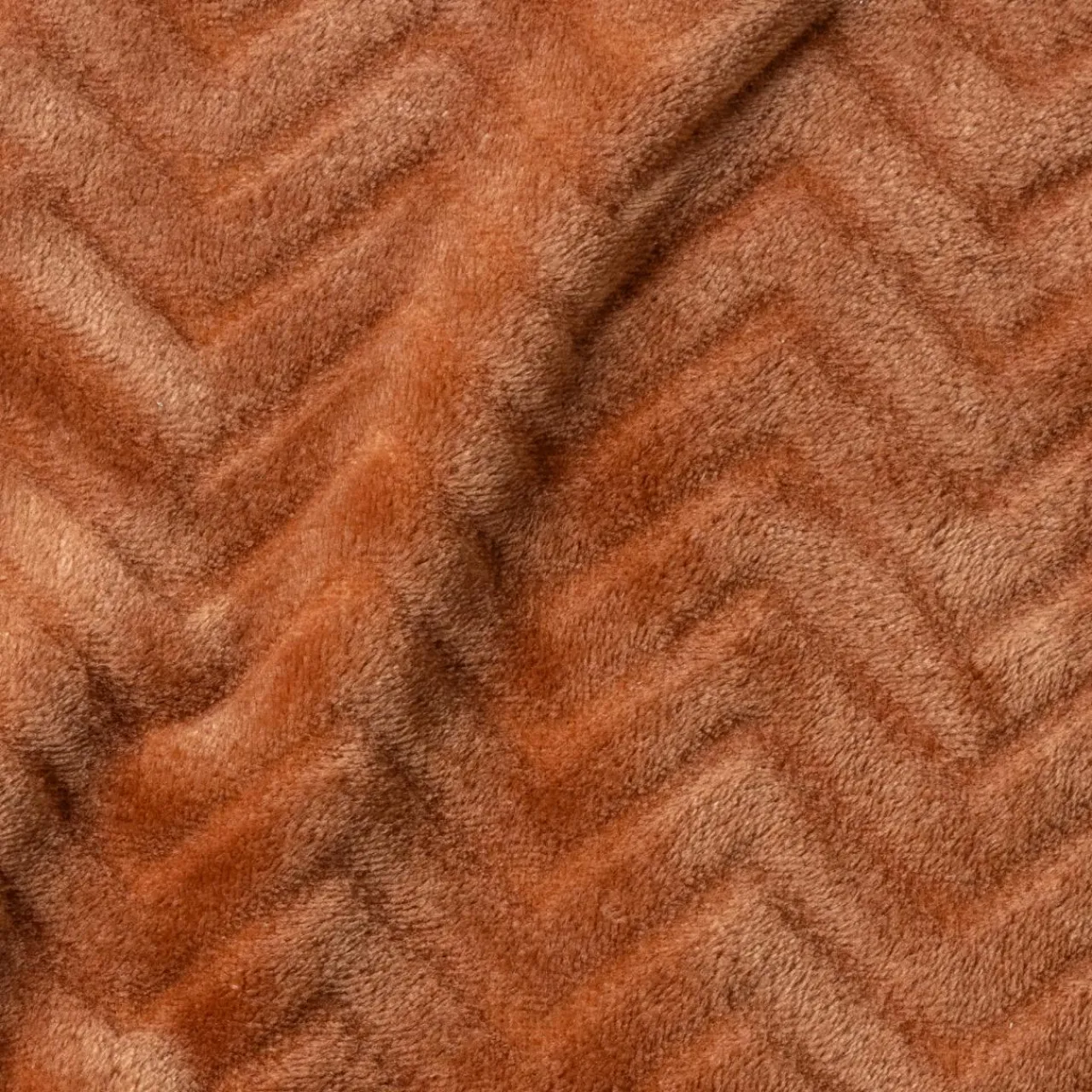 EMINZA Coussin carré flanelle (45 x 45 cm) Zag Cuivre Outlet