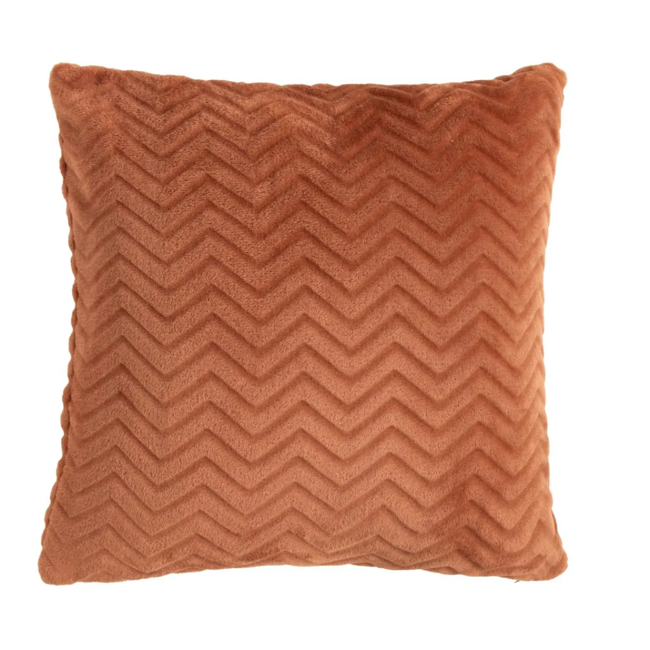 EMINZA Coussin carré flanelle (45 x 45 cm) Zag Cuivre Outlet