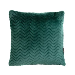 EMINZA Coussin carré flanelle (45 x 45 cm) Zag Vert Best