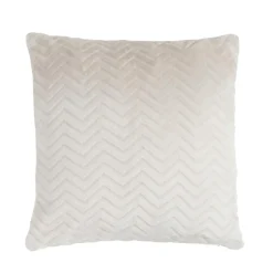EMINZA Coussin carré flanelle (45 x 45 cm) Zag Beige Sale