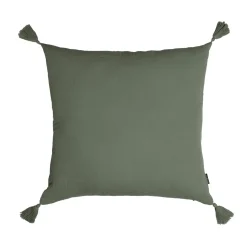 EMINZA Coussin carré gaze de coton (60 x 60 cm) Gaïa Vert romarin New