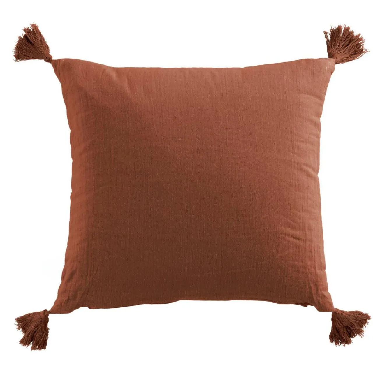 EMINZA Coussin carré gaze de coton (40 x 40 cm) Gaïa Terracotta Sale