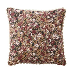 EMINZA Coussin carré gaze de coton (40 x 40 cm) Constance Camel