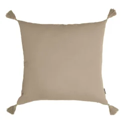 EMINZA Coussin carré gaze de coton (40 x 40 cm) Gaïa Ficelle Discount