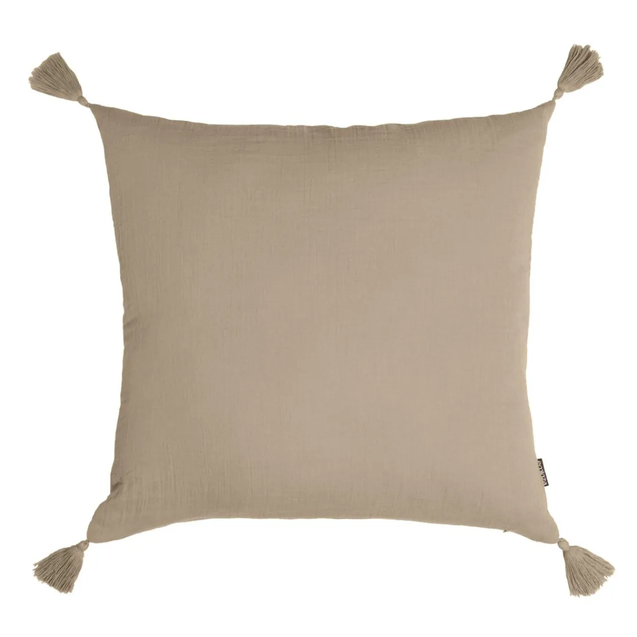 EMINZA Coussin carré gaze de coton (60 x 60 cm) Gaïa Ficelle