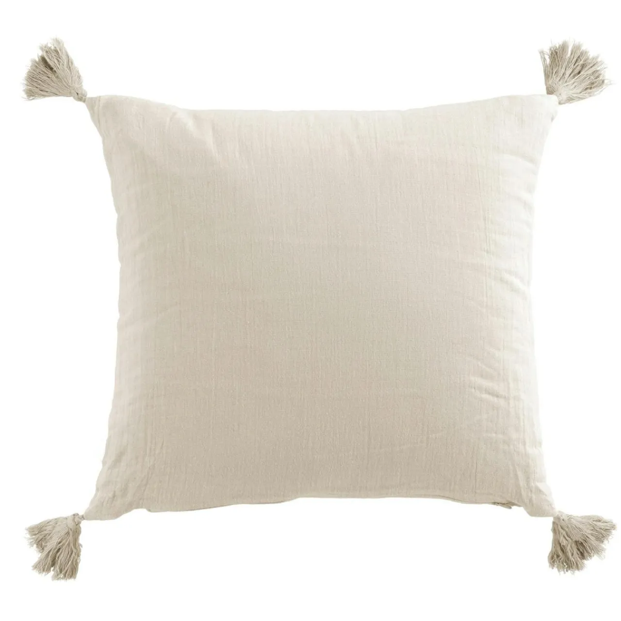 EMINZA Coussin carré gaze de coton (40 x 40 cm) Gaïa pampa Beige Hot