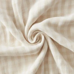 EMINZA Coussin carré gaze de coton (45 x 45 cm) Gaïa vichy Beige Hot