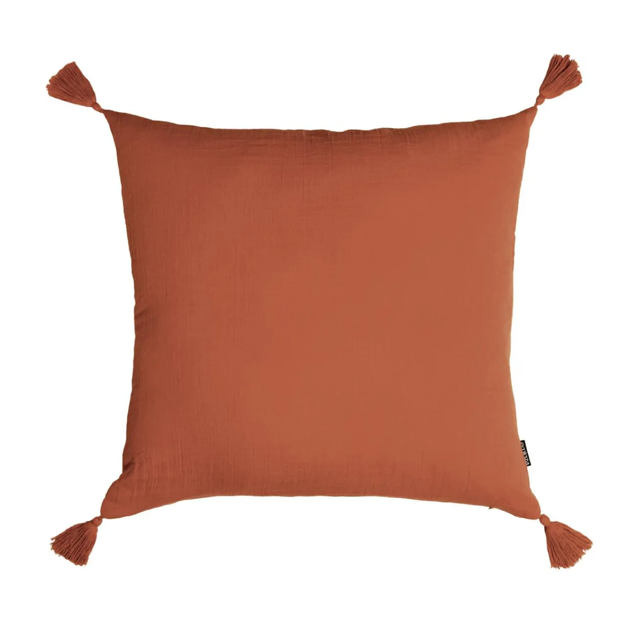 EMINZA Coussin carré gaze de coton (60 x 60 cm) Gaïa Terracotta Sale