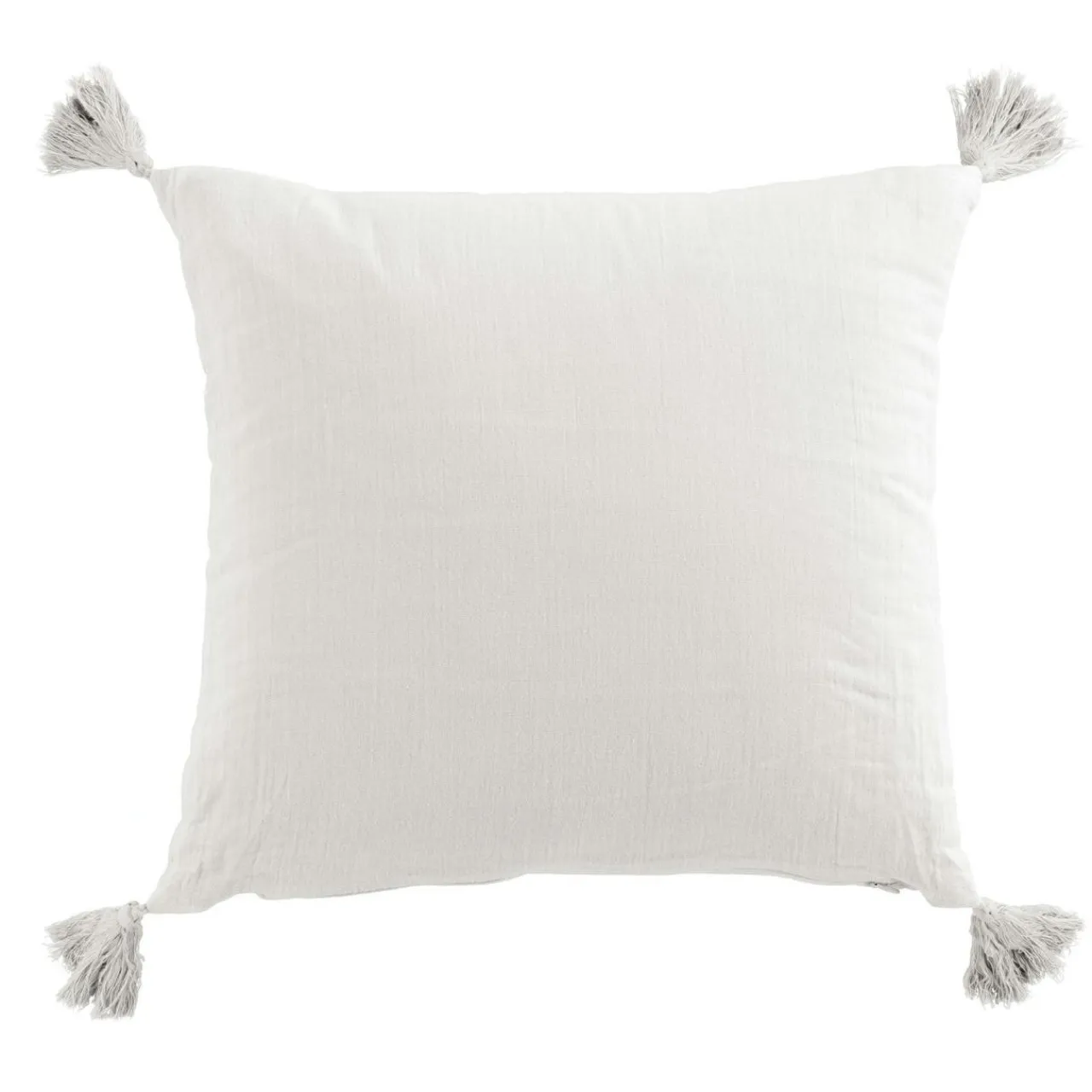 EMINZA Coussin carré gaze de coton (40 x 40 cm) Gaïa chantilly Blanc Best