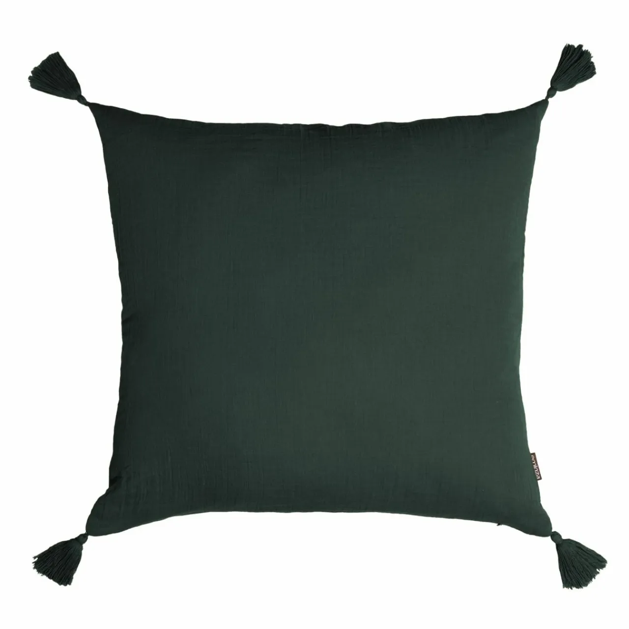 EMINZA Coussin carré gaze de coton (40 x 40 cm) Gaïa Vert sapin Sale