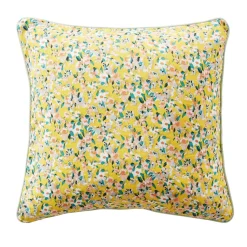 EMINZA Coussin carré gaze de coton (45 x 45 cm) Abigaël Jaune Clearance