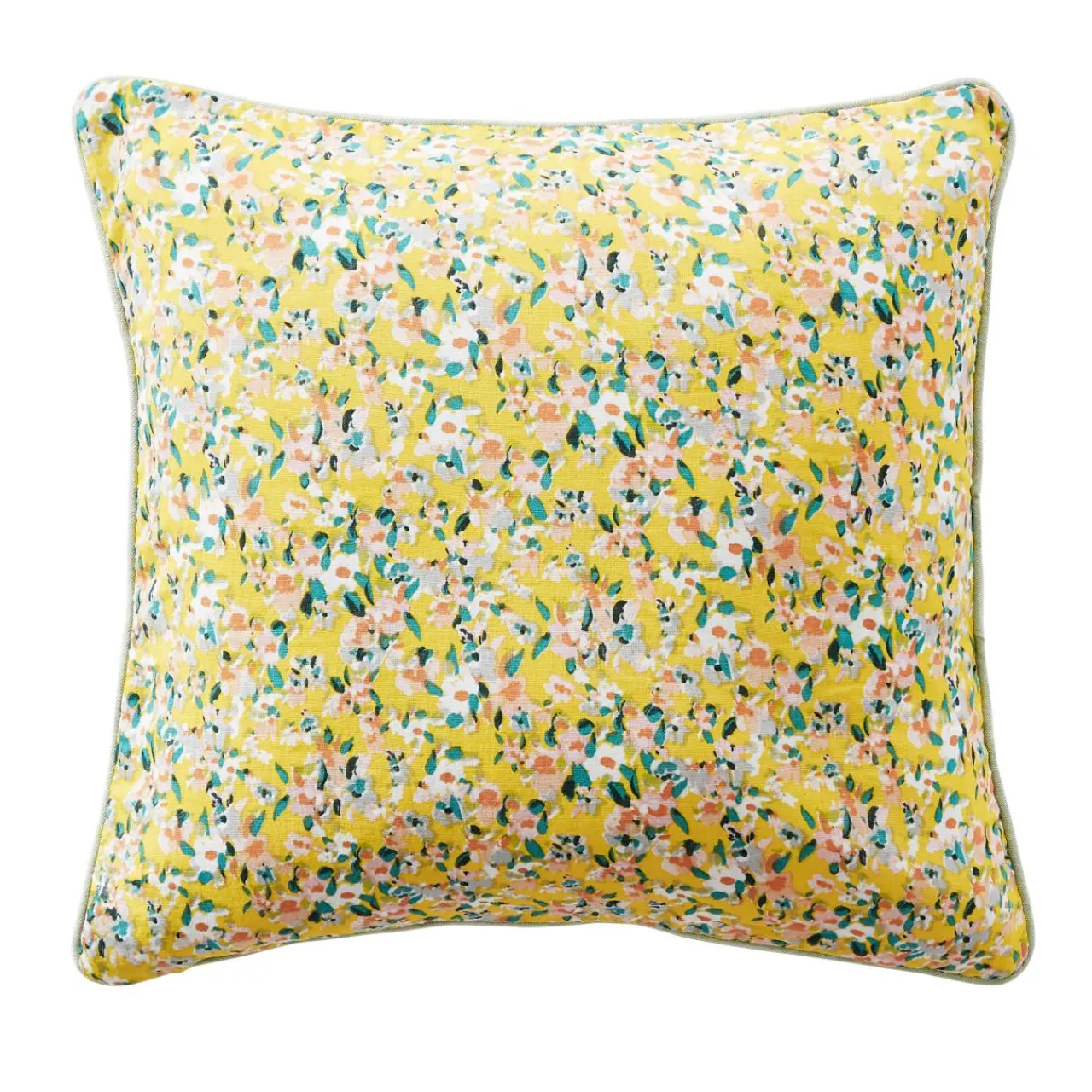 EMINZA Coussin carré gaze de coton (45 x 45 cm) Abigaël Jaune Clearance