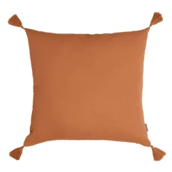 EMINZA Coussin carré gaze de coton (40 x 40 cm) Gaïa Abricot New