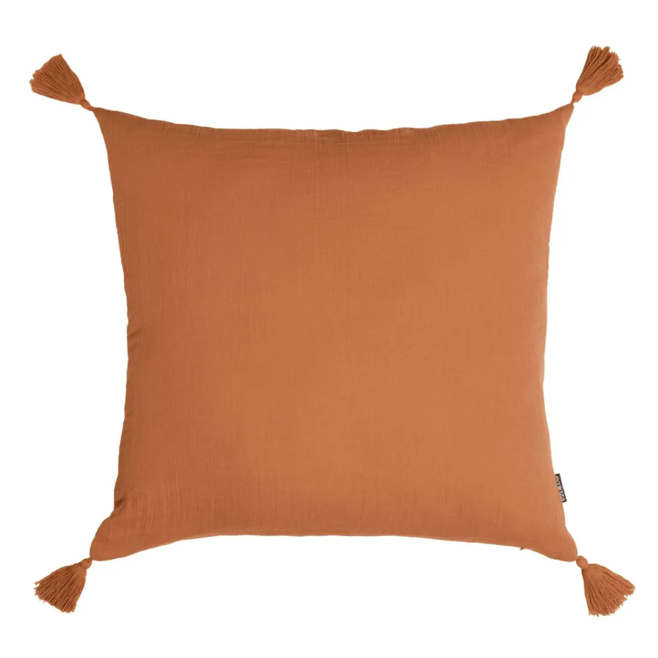 EMINZA Coussin carré gaze de coton (40 x 40 cm) Gaïa Abricot New