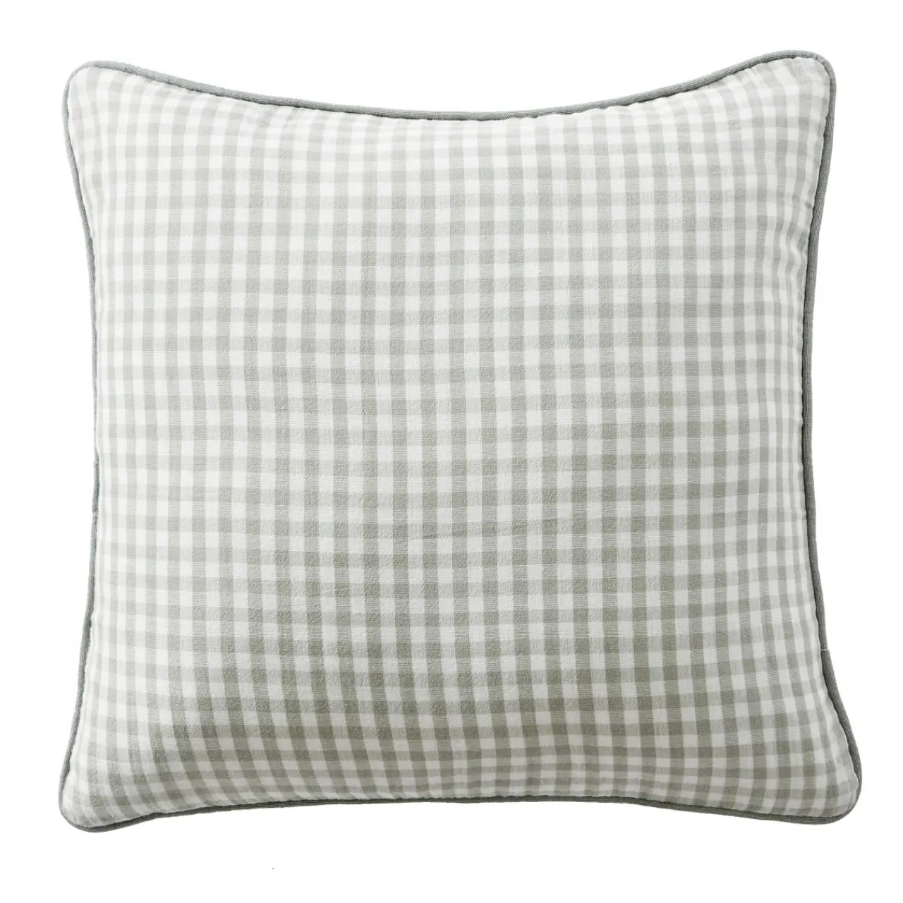 EMINZA Coussin carré gaze de coton (45 x 45 cm) Gaïa vichy Vert Eucalyptus Hot