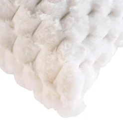 douceur d'intu017drieur Coussin carré imitation fourrure (45 x 45 cm) Frosty Ecru Online