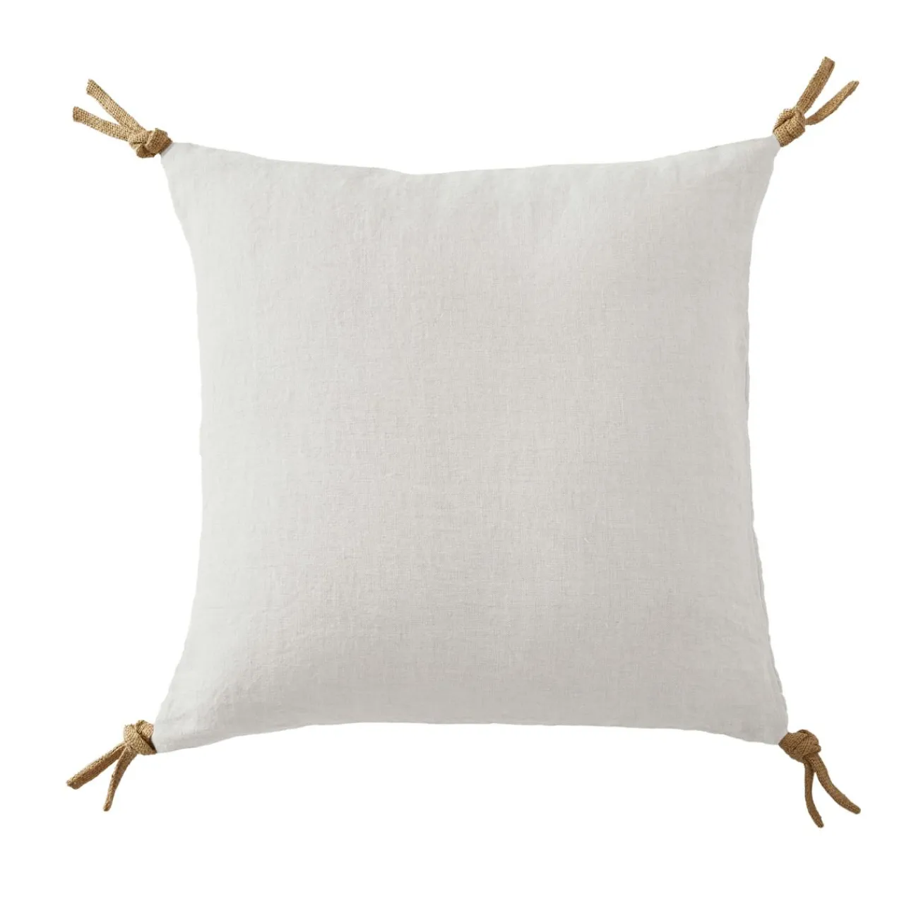 EMINZA Coussin carré lin lavé (45 cm) Louise Blanc Sale