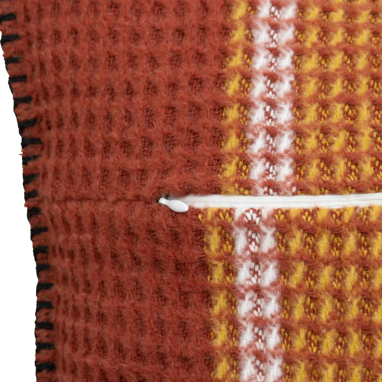 Atmosphera, cru017dateur d'intu017drieur Coussin carré nid d'abeille (45 x 45 cm) Owen Terracotta Discount