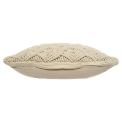 ATMOSPHERA Coussin carré polycoton (40 x 40 cm) Macram Beige Best