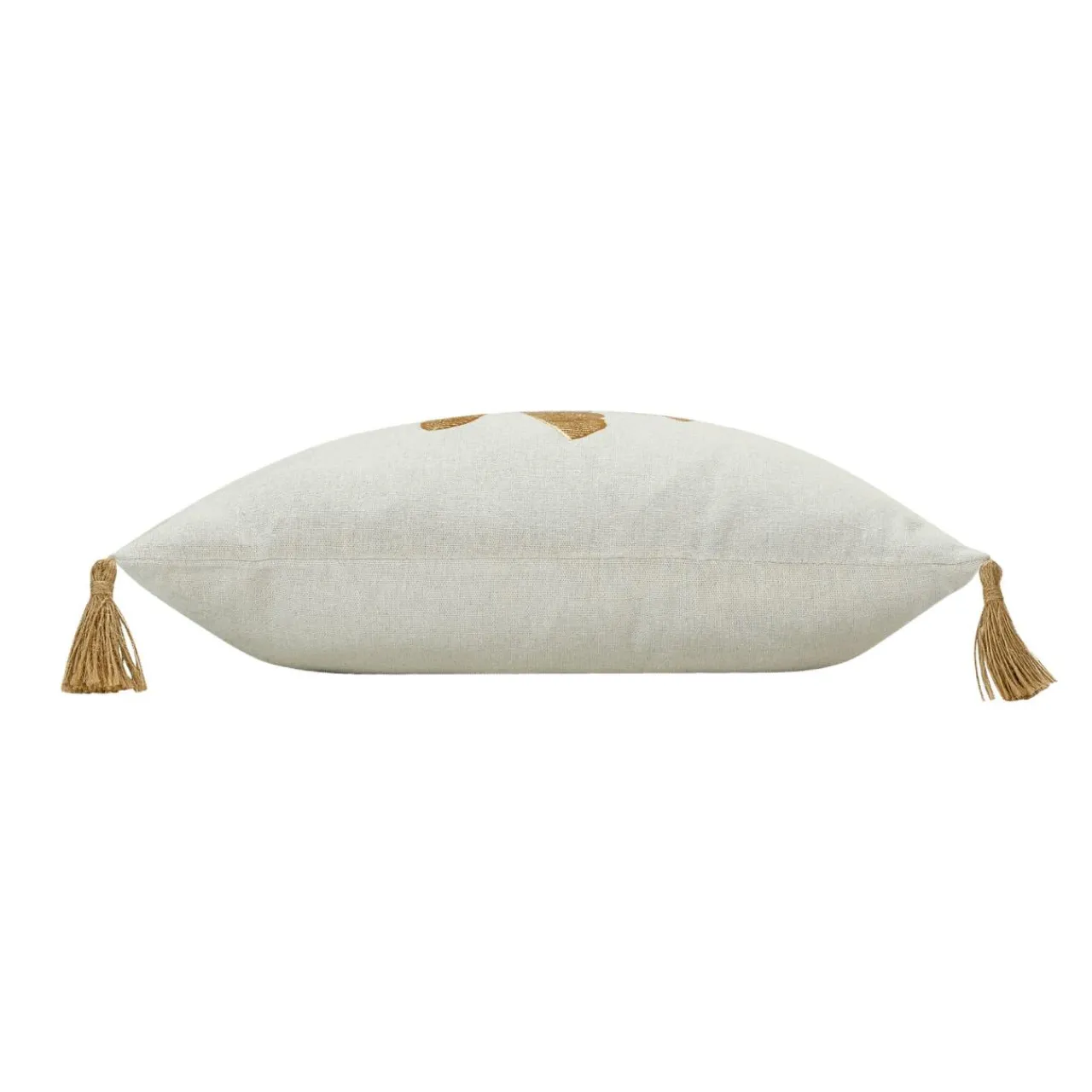 DOUCEUR D'INTERIEUR Coussin carré pompons (45 x 45 cm) Théa Marron Online