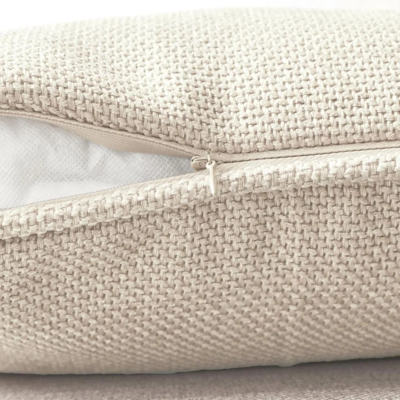 EMINZA Coussin carré tissé (45 x 45 cm) Alba grège Beige Discount