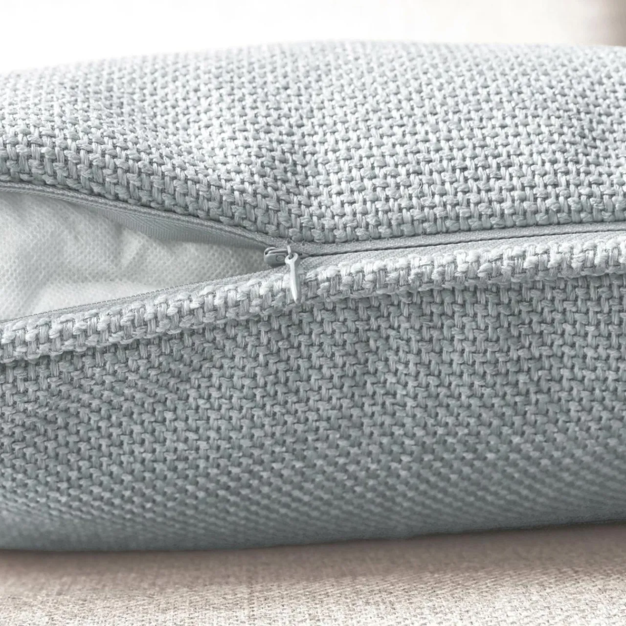 EMINZA Coussin carré tissé (45 x 45 cm) Alba Gris Best