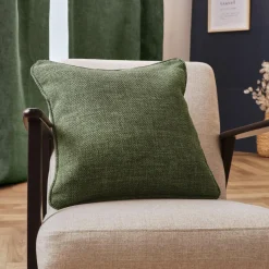 EMINZA Coussin carré tissé (45 x 45 cm) Alba Vert kaki Best