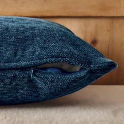 EMINZA Coussin carré tissé (45 x 45 cm) Magnus Bleu nuit Outlet