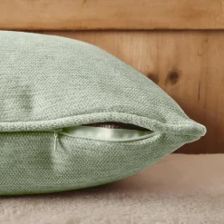EMINZA Coussin carré tissé (45 x 45 cm) Magnus Vert Eucalyptus Best