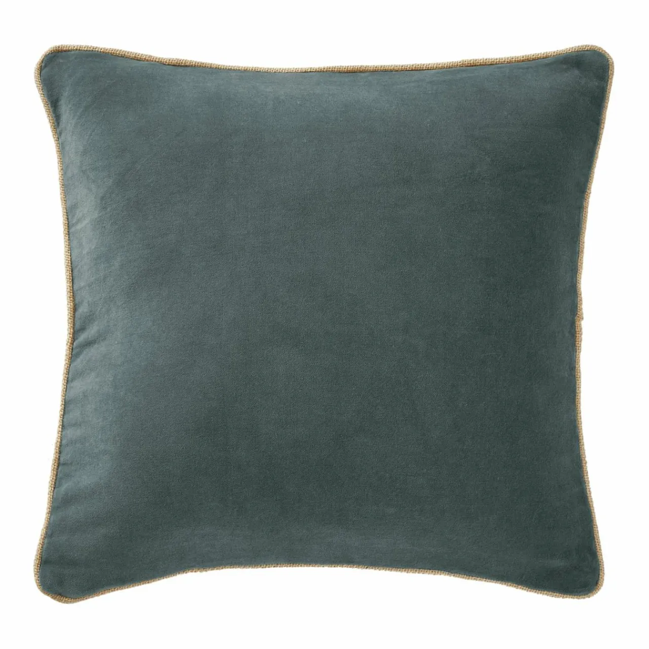 EMINZA Coussin carré velours de coton (45 x 45 cm) Victor Gris ardoise