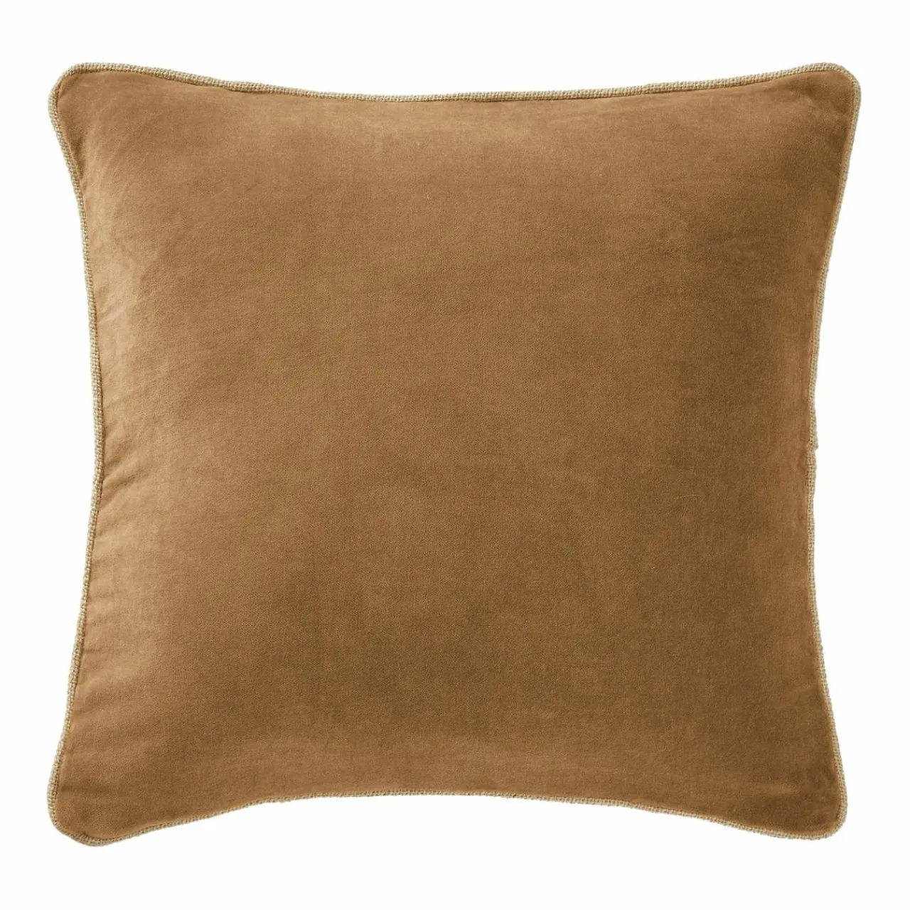 EMINZA Coussin carré velours de coton (45 x 45 cm) Victor Camel Hot