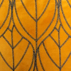 ATMOSPHERA Coussin carré velours (40 x 40 cm) Charly Jaune ocre Discount