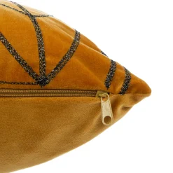 ATMOSPHERA Coussin carré velours (40 x 40 cm) Charly Jaune ocre Discount