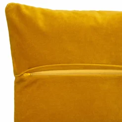 ATMOSPHERA Coussin carré velours (40 x 40 cm) Dolce Jaune ocre Outlet