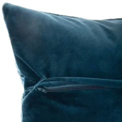 ATMOSPHERA Coussin carré velours (40 x 40 cm) Dolce Bleu canard
