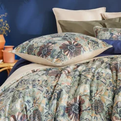 EMINZA Coussin carré velours (50 x 50 cm) Dolores Vert New