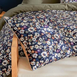 EMINZA Coussin carré velours (50 x 50 cm) Dolores Bleu Hot