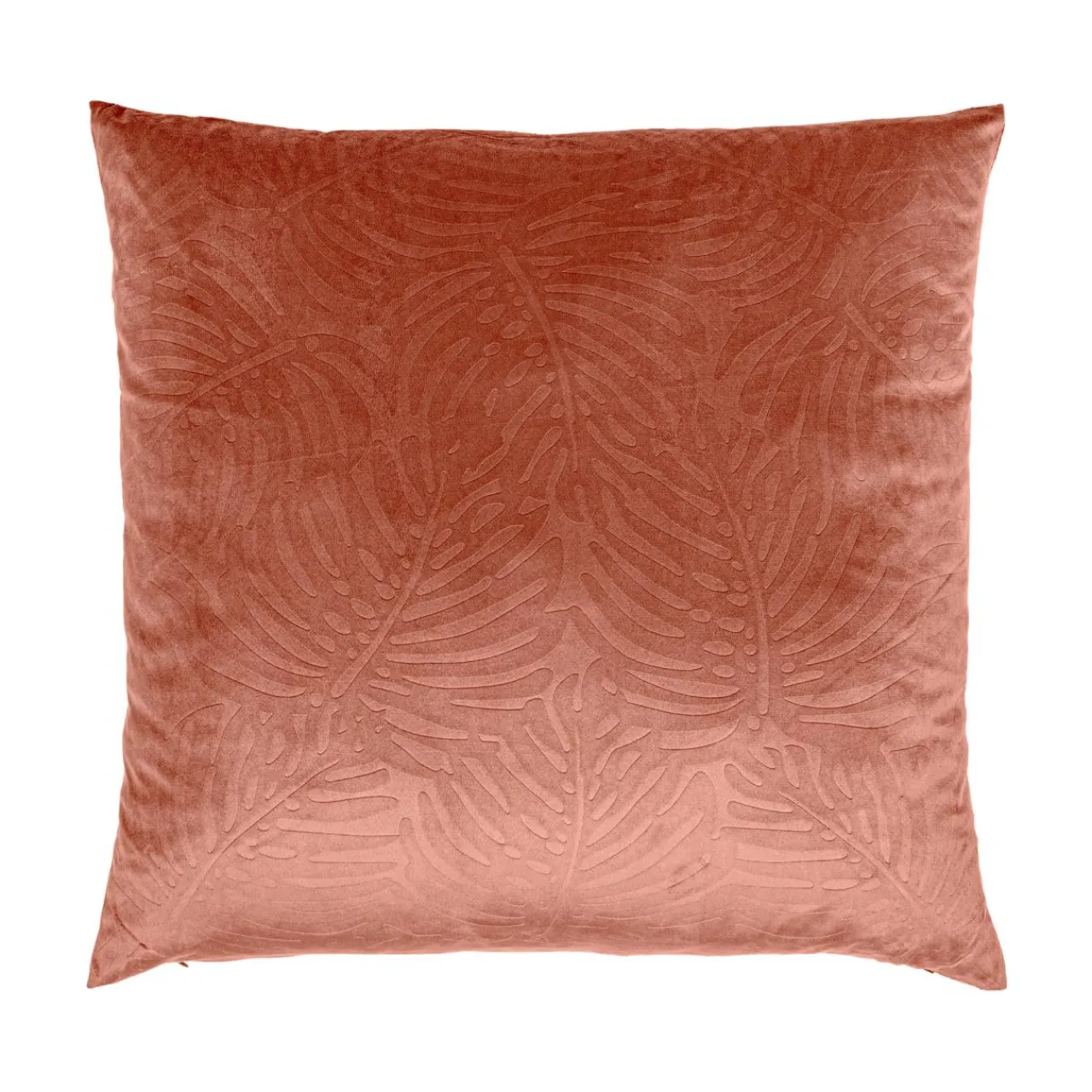 EMINZA Coussin carré velours (60 x 60 cm) Fern Terracotta Best