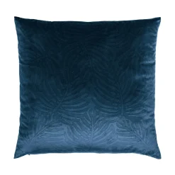 EMINZA Coussin carré velours (60 x 60 cm) Fern Bleu marine Best