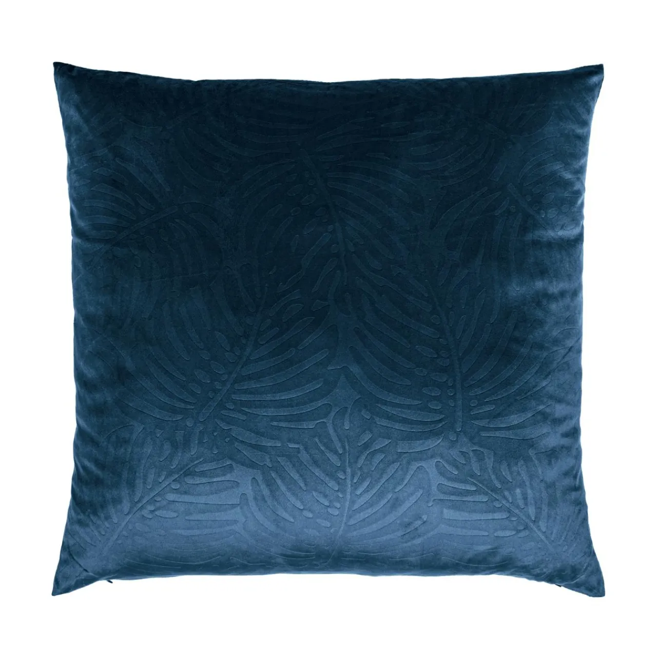 EMINZA Coussin carré velours (60 x 60 cm) Fern Bleu marine Best