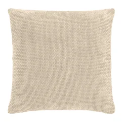 douceur d'intu017drieur Coussin carré velours (45 x 45 cm) Leo Ecru Clearance