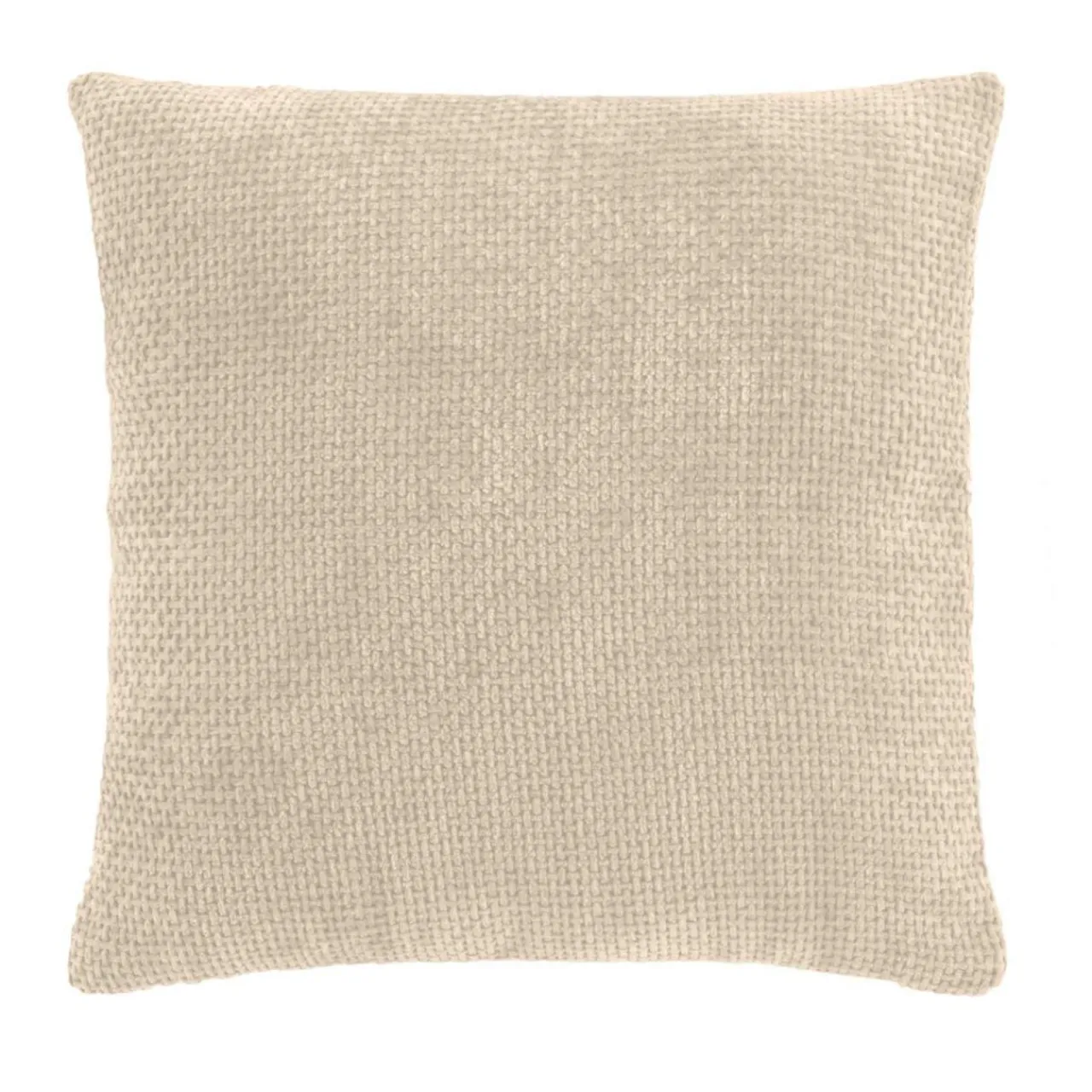 douceur d'intu017drieur Coussin carré velours (45 x 45 cm) Leo Ecru Clearance