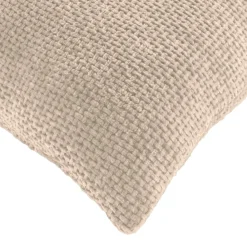 douceur d'intu017drieur Coussin carré velours (45 x 45 cm) Leo Ecru Clearance