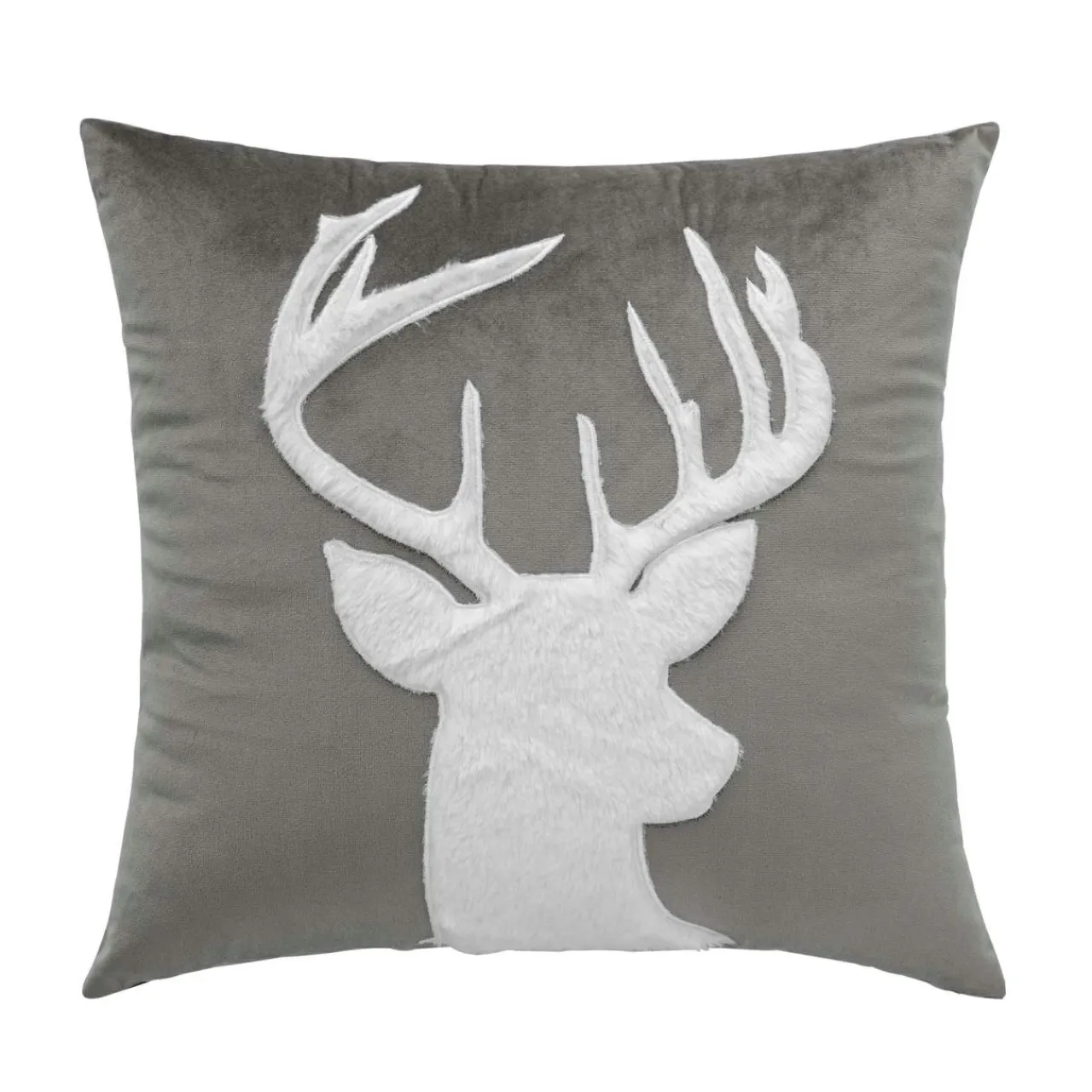 douceur d'intu017drieur Coussin carré velours (45 x 45 cm) Vik Gris Anthracite New