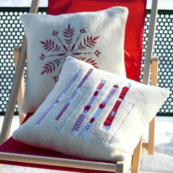 STOF Coussin carré (45 x 45 cm) Bessey Rouge
