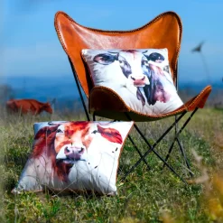 STOF Coussin carré (50 x 50 cm) Fernande Marron Cognac Sale