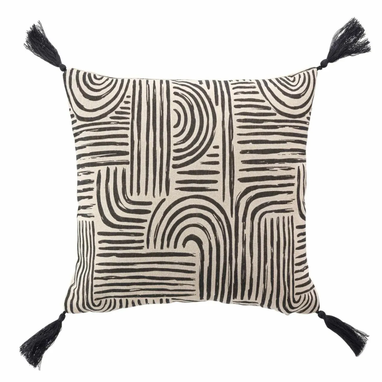 DOUCEUR D'INTERIEUR Coussin carré (45 x 45 cm) Pandore Noir New